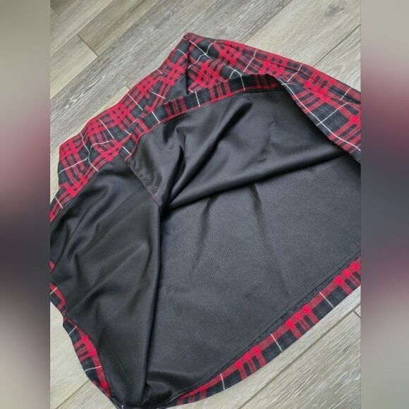 Charter Club wool plaid skirt high waisted red gray black white   med 8 to 10 - Picture 9 of 9